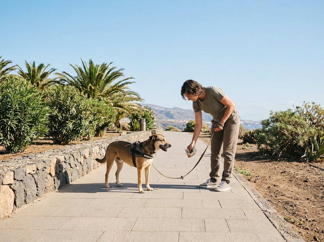 Sådan holder du gåturene med hund på Gran Canaria rene og trygge